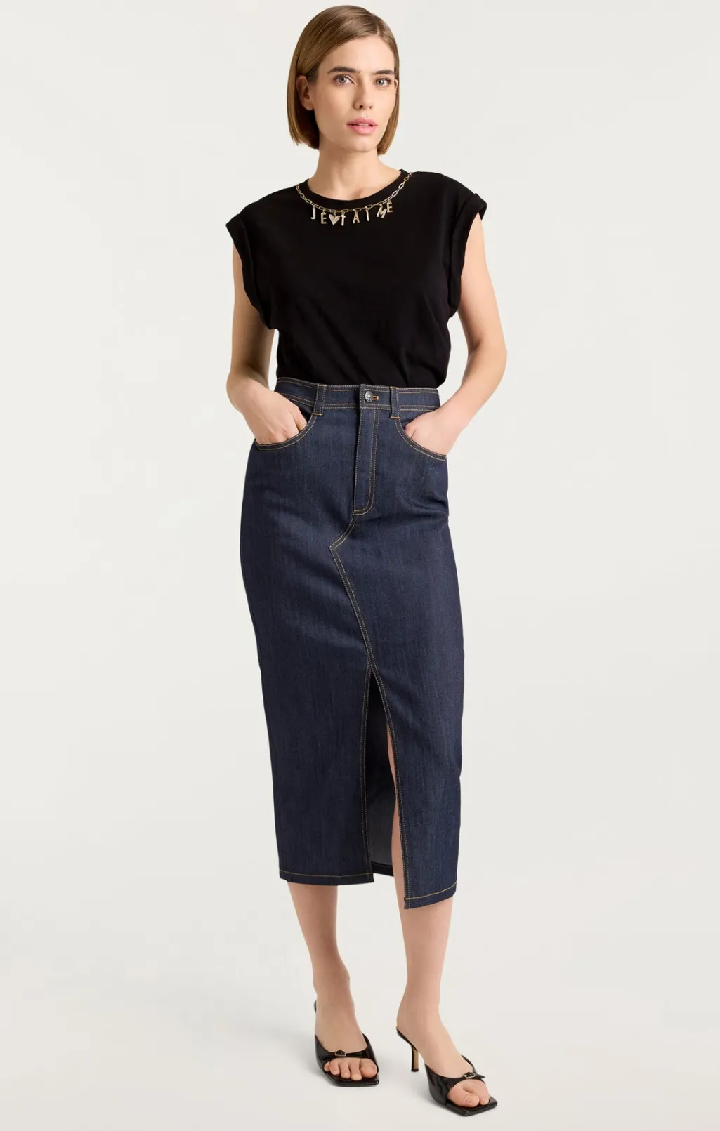 Cinq à Sept Tana Skirt Indigo Clearance