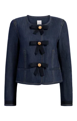 Cinq à Sept Taya Jacket Indigo Outlet