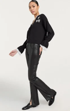 Cinq à Sept Tayah Cardigan Black/ivory Outlet