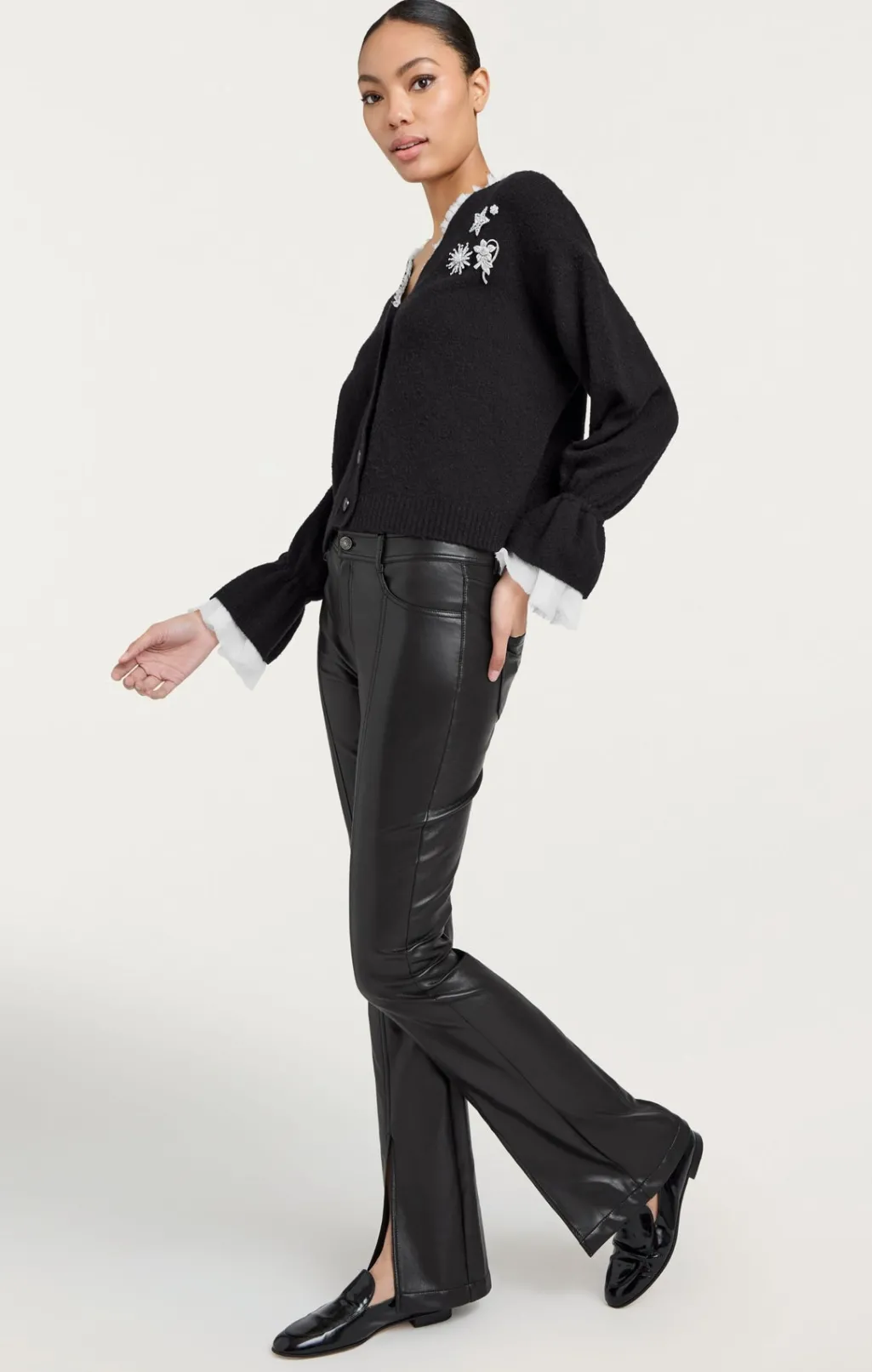 Cinq à Sept Tayah Cardigan Black/ivory Outlet