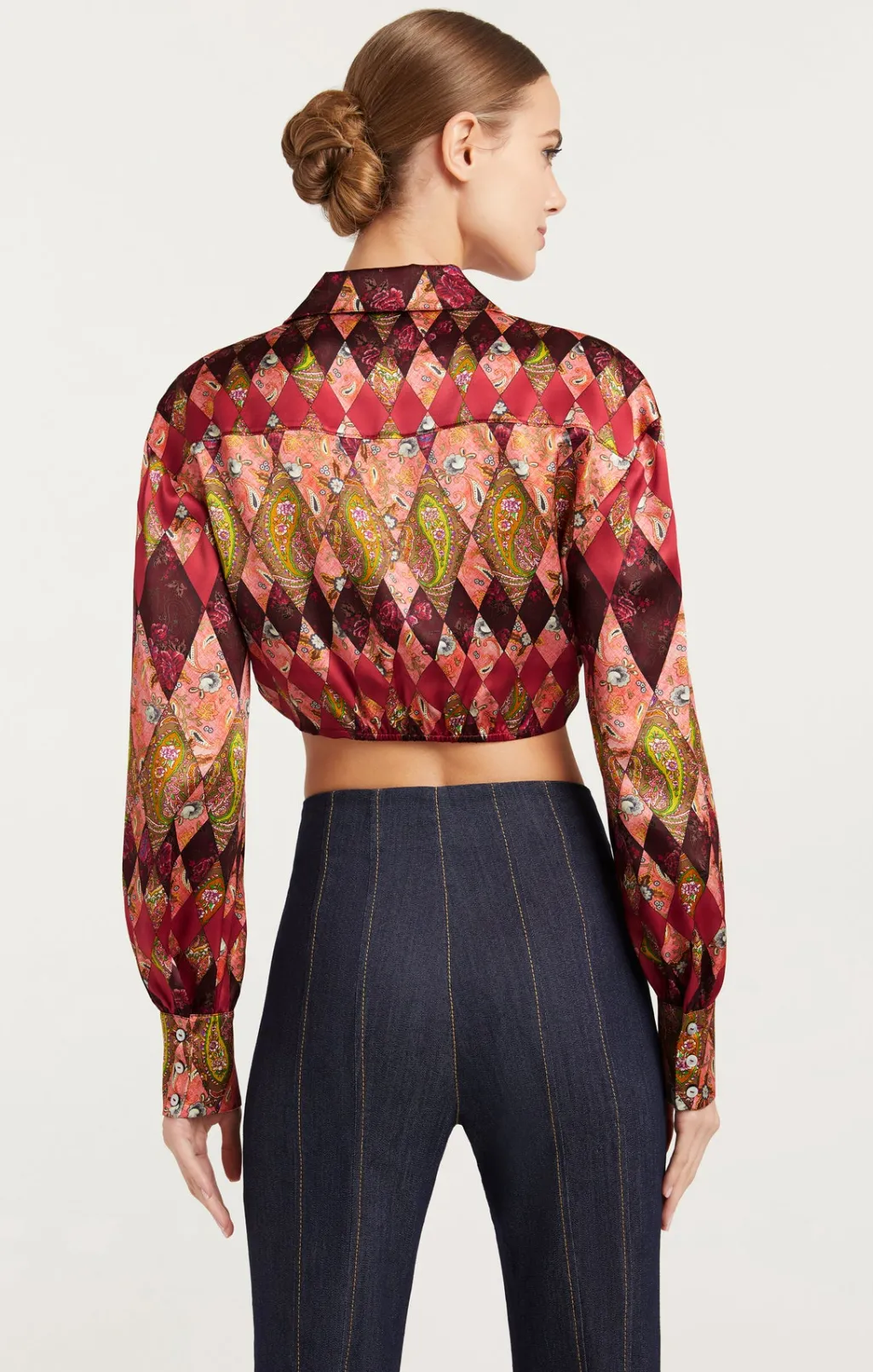 Cinq à Sept Thea Patchwork Christianna Top PaleRoseMulti Outlet
