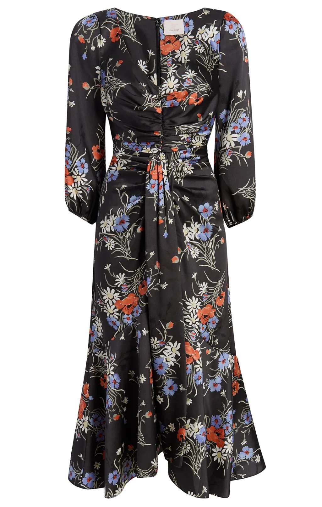 Cinq à Sept Three Quarter Sleeve Walker Dress ObsidianMulti Discount