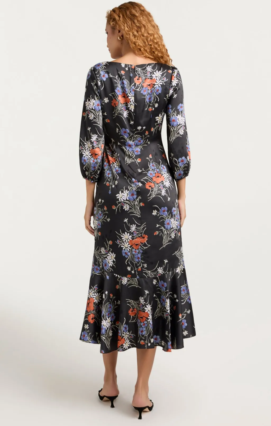 Cinq à Sept Three Quarter Sleeve Walker Dress ObsidianMulti Discount