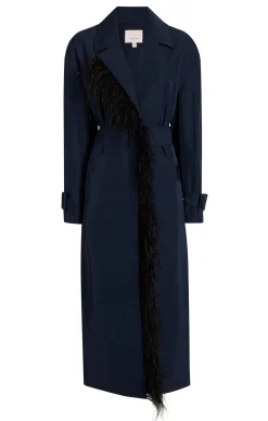Cinq à Sept Tillie Trench Navy/black