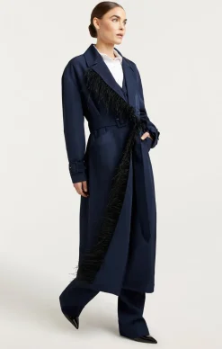 Cinq à Sept Tillie Trench Navy/black
