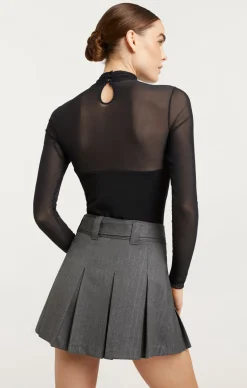 Cinq à Sept Toni Skirt LurexPinstripeCharcoal Best