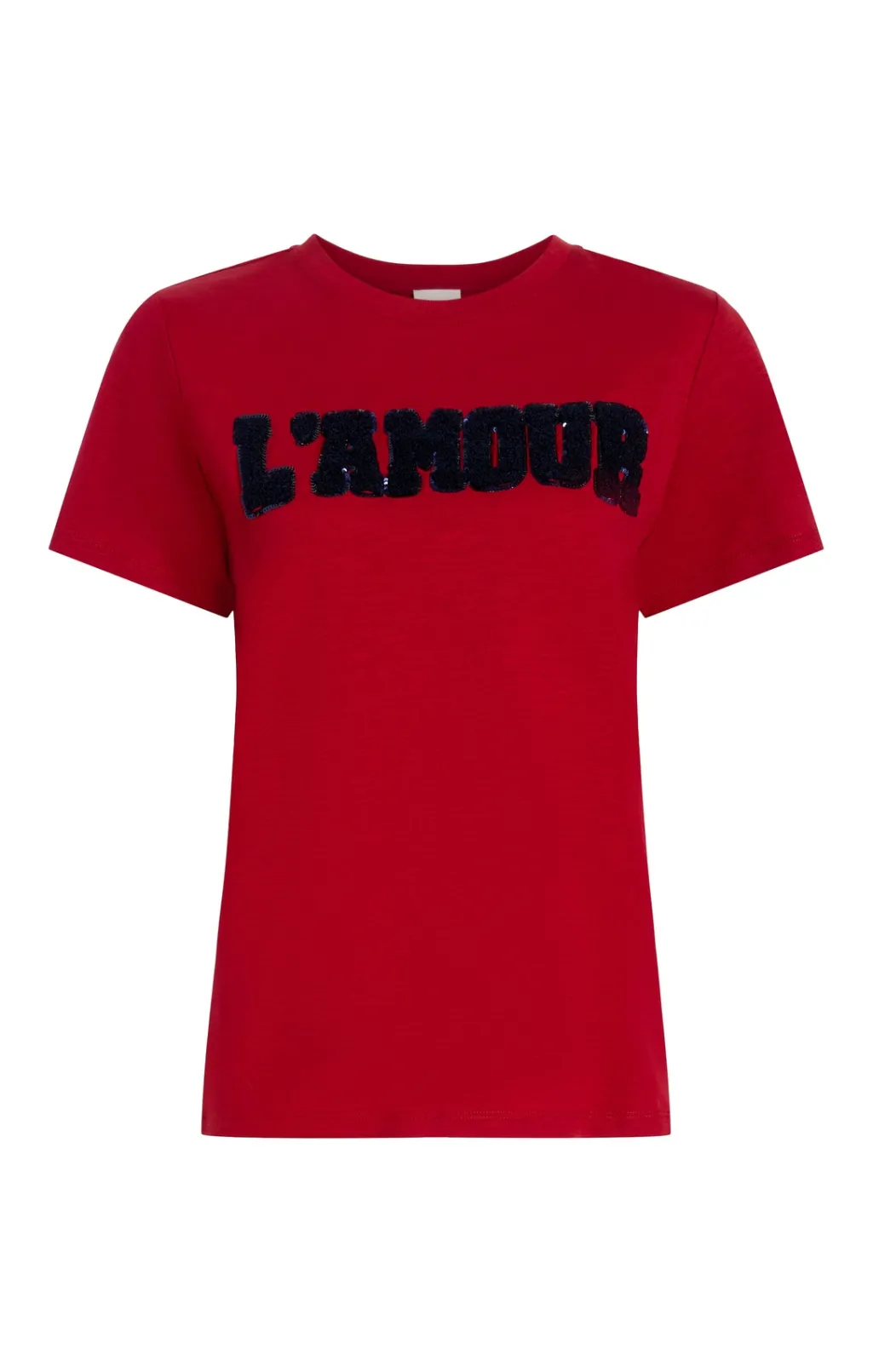 Cinq à Sept Toweled L'amour Shrunken Tee Rosewood/navy New