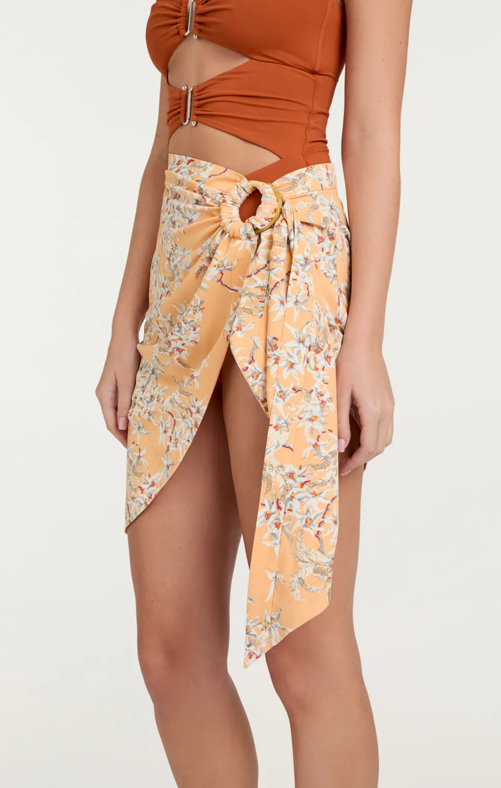Cinq à Sept Trailing Orchid Greta Skirt PeachQuartz Hot