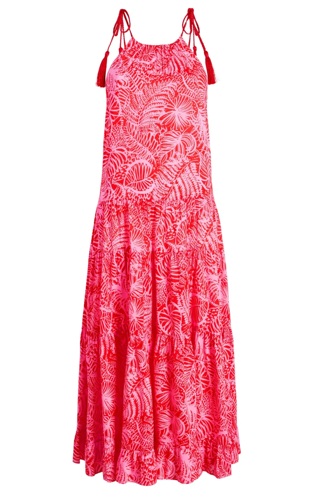 Cinq à Sept Tropical Inkblot Winnie Dress Bisou/bubblegum Hot