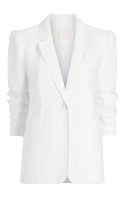 Cinq à Sept Tumbled Woven Khloe Blazer White