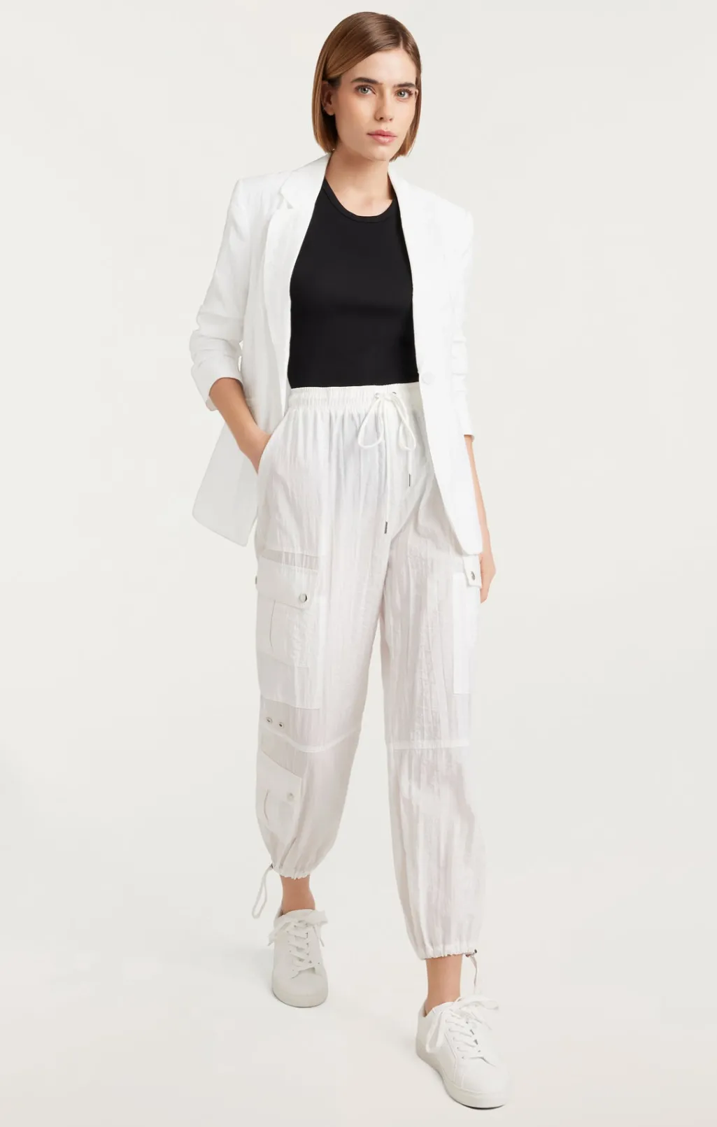 Cinq à Sept Tumbled Woven Khloe Blazer White