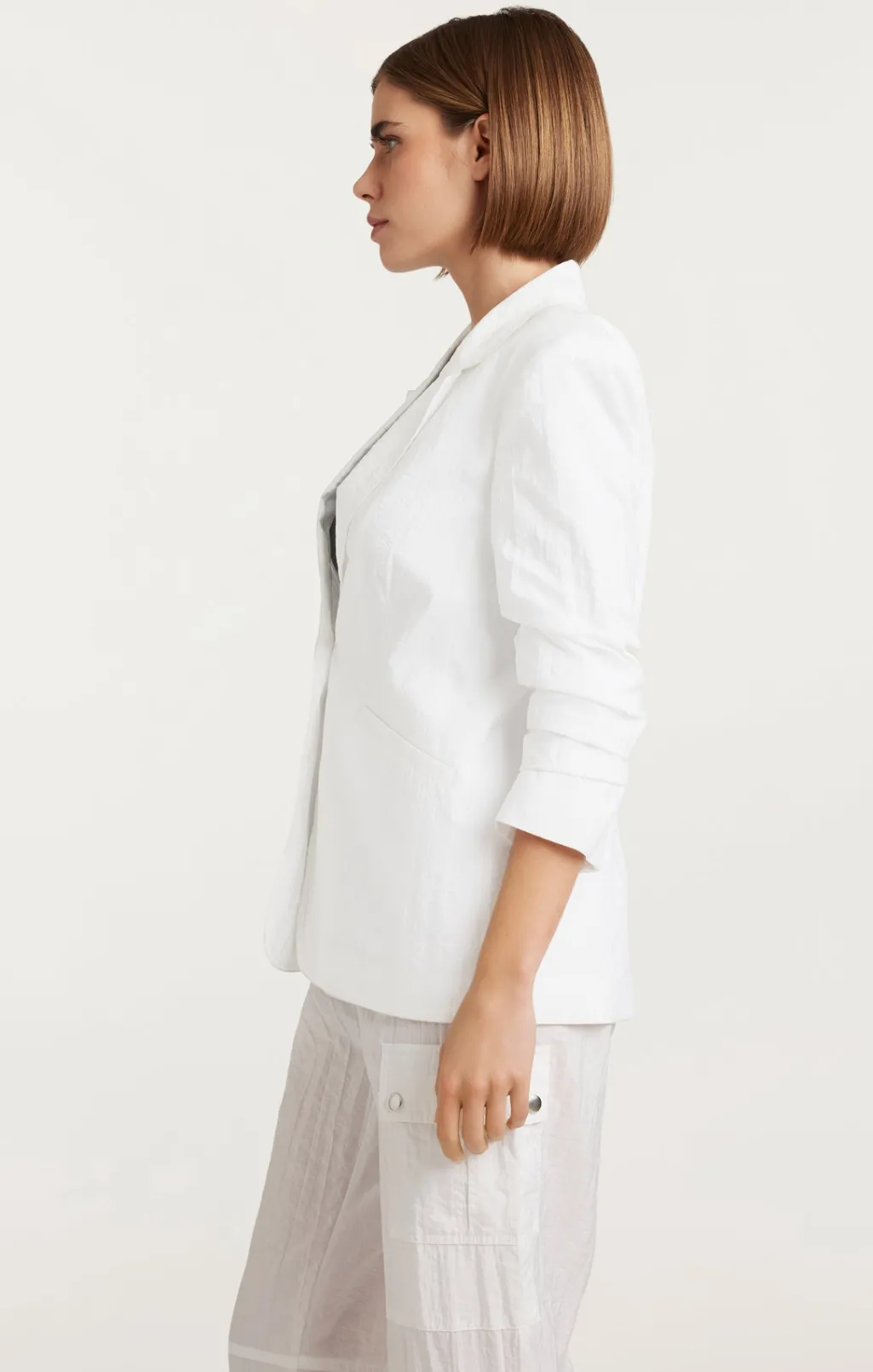 Cinq à Sept Tumbled Woven Khloe Blazer White