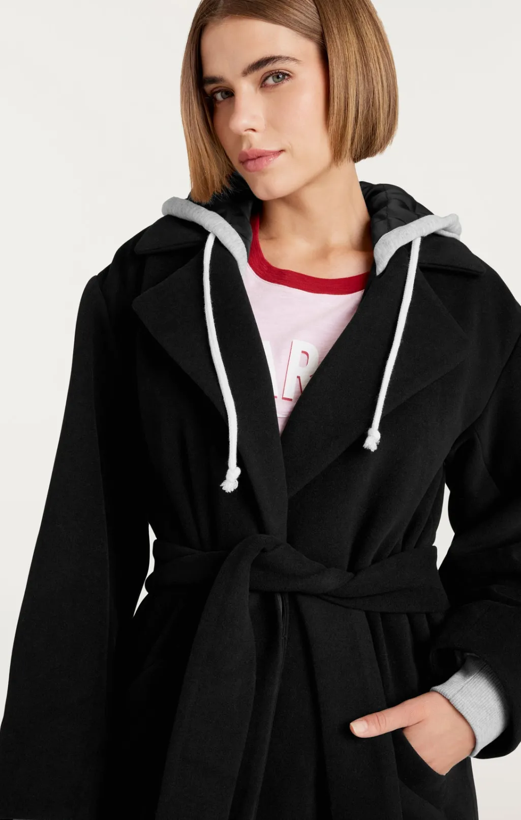 Cinq à Sept Vander Coat Black/HeatherGrey Best