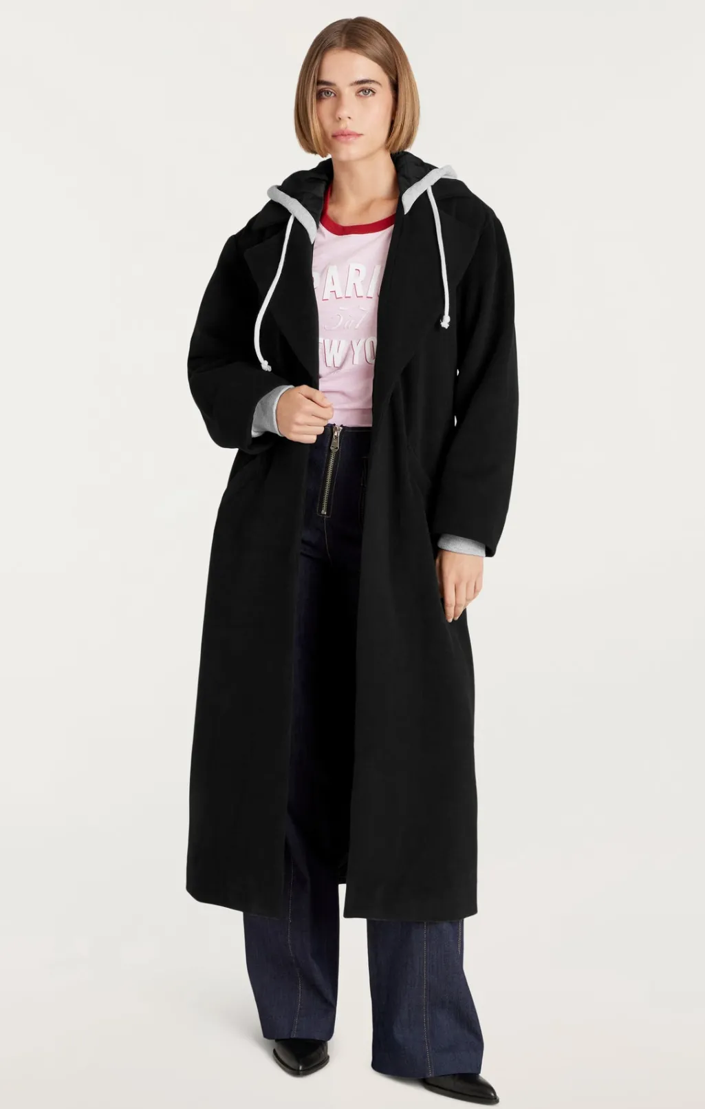 Cinq à Sept Vander Coat Black/HeatherGrey Best