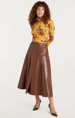 Cinq à Sept Veena Skirt Espresso Outlet
