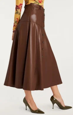 Cinq à Sept Veena Skirt Espresso Outlet
