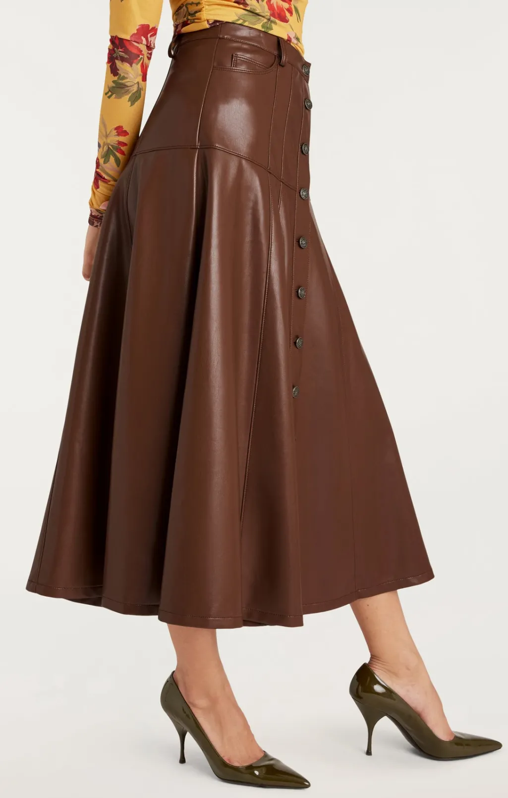 Cinq à Sept Veena Skirt Espresso Outlet
