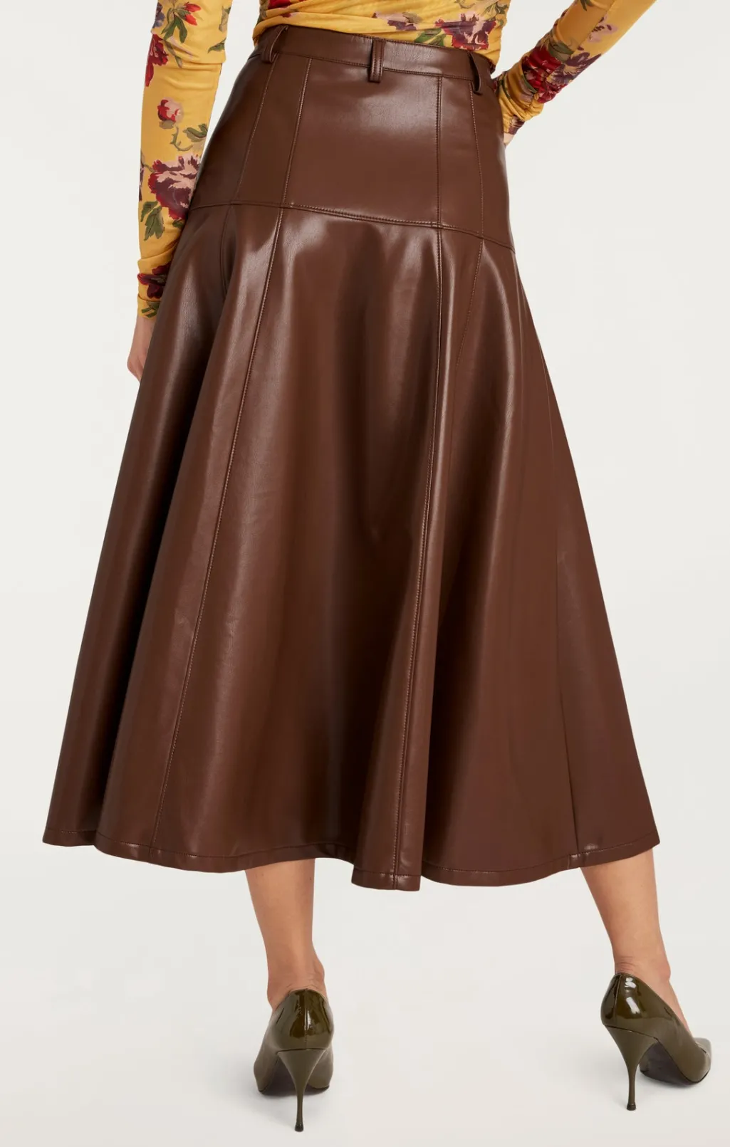 Cinq à Sept Veena Skirt Espresso Outlet