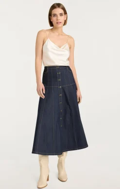 Cinq à Sept Veena Skirt Indigo Outlet