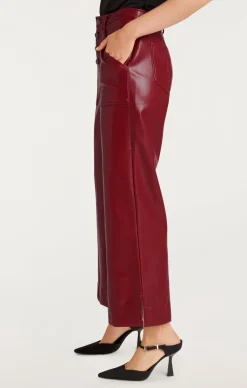 Cinq à Sept Vegan Leather Benji Pant Rhubarb Clearance
