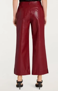 Cinq à Sept Vegan Leather Benji Pant Rhubarb Clearance