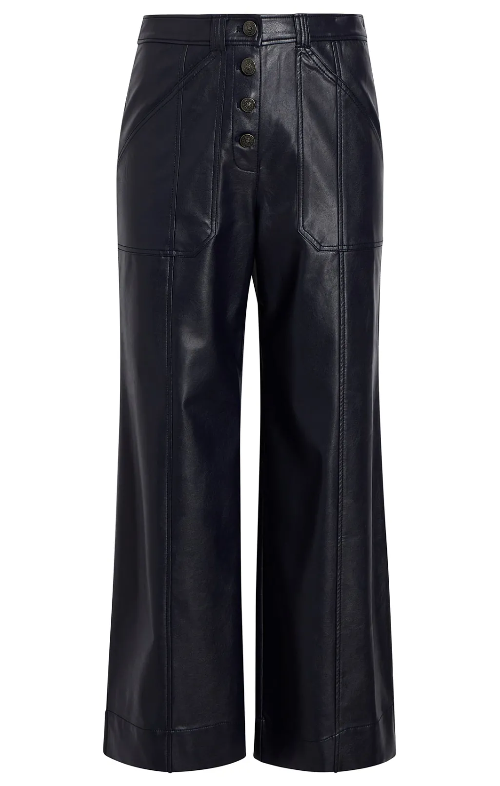 Cinq à Sept Vegan Leather Benji Pant Navy Clearance