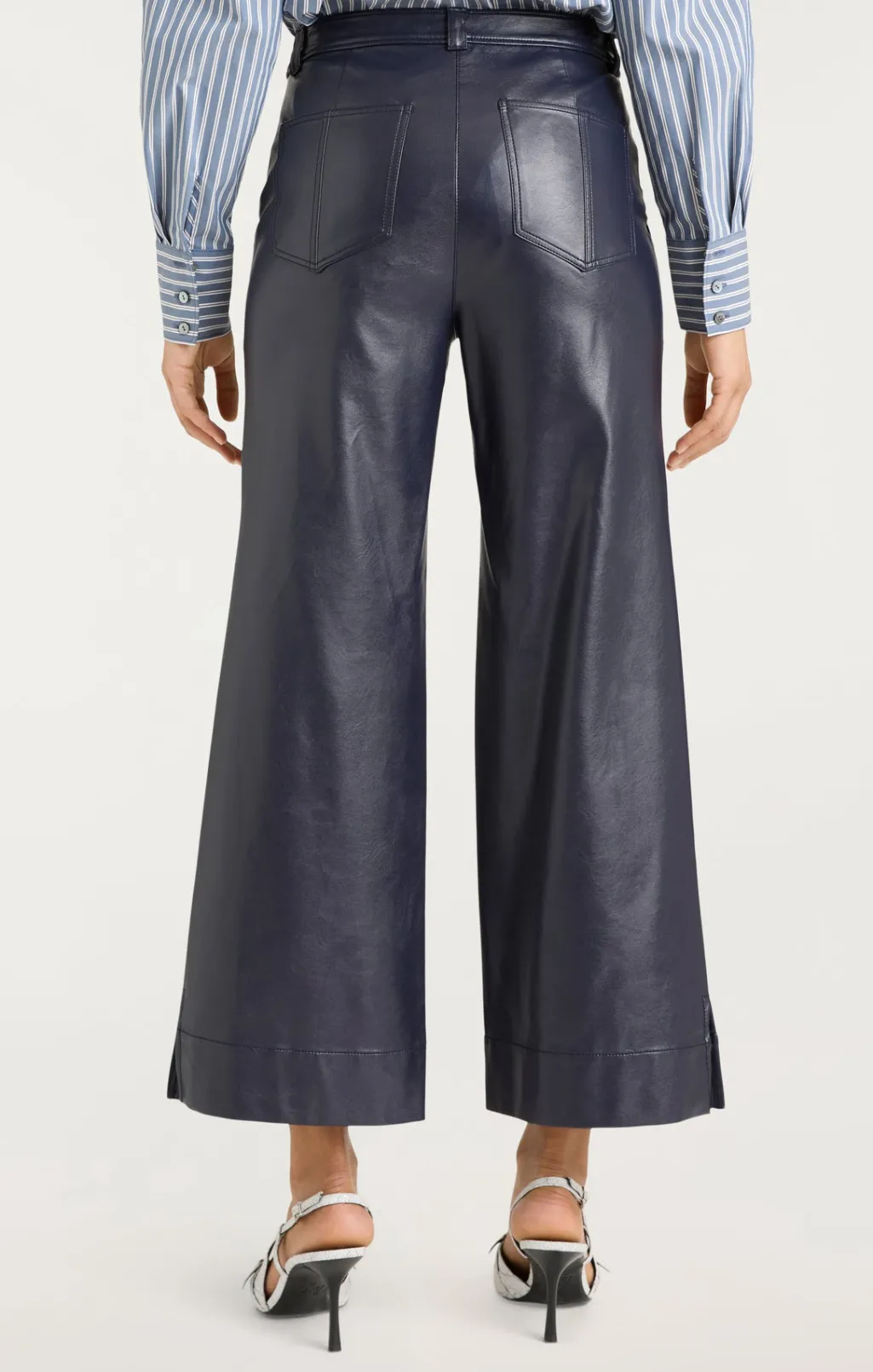 Cinq à Sept Vegan Leather Benji Pant Navy Clearance