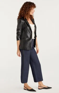 Cinq à Sept Vegan Leather Kylie Blazer Black New