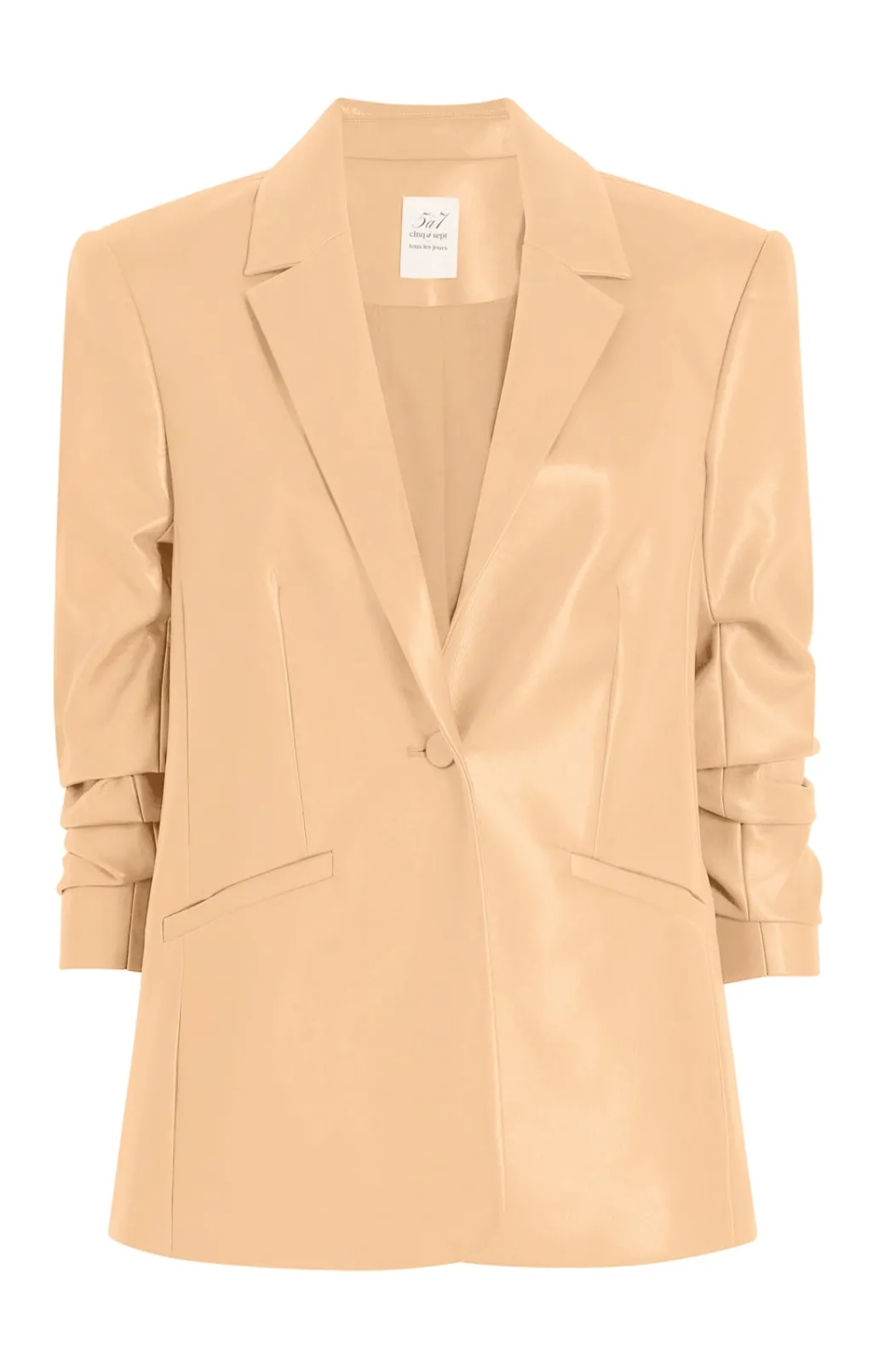 Cinq à Sept Vegan Leather Kylie Blazer Chai