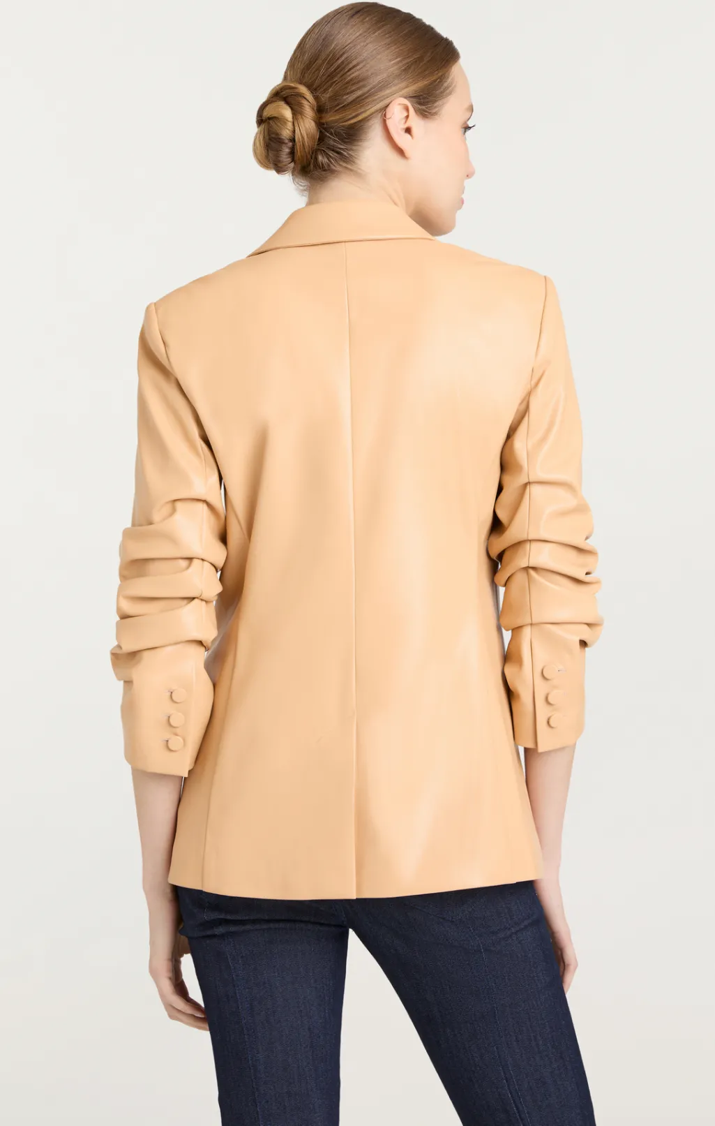 Cinq à Sept Vegan Leather Kylie Blazer Chai