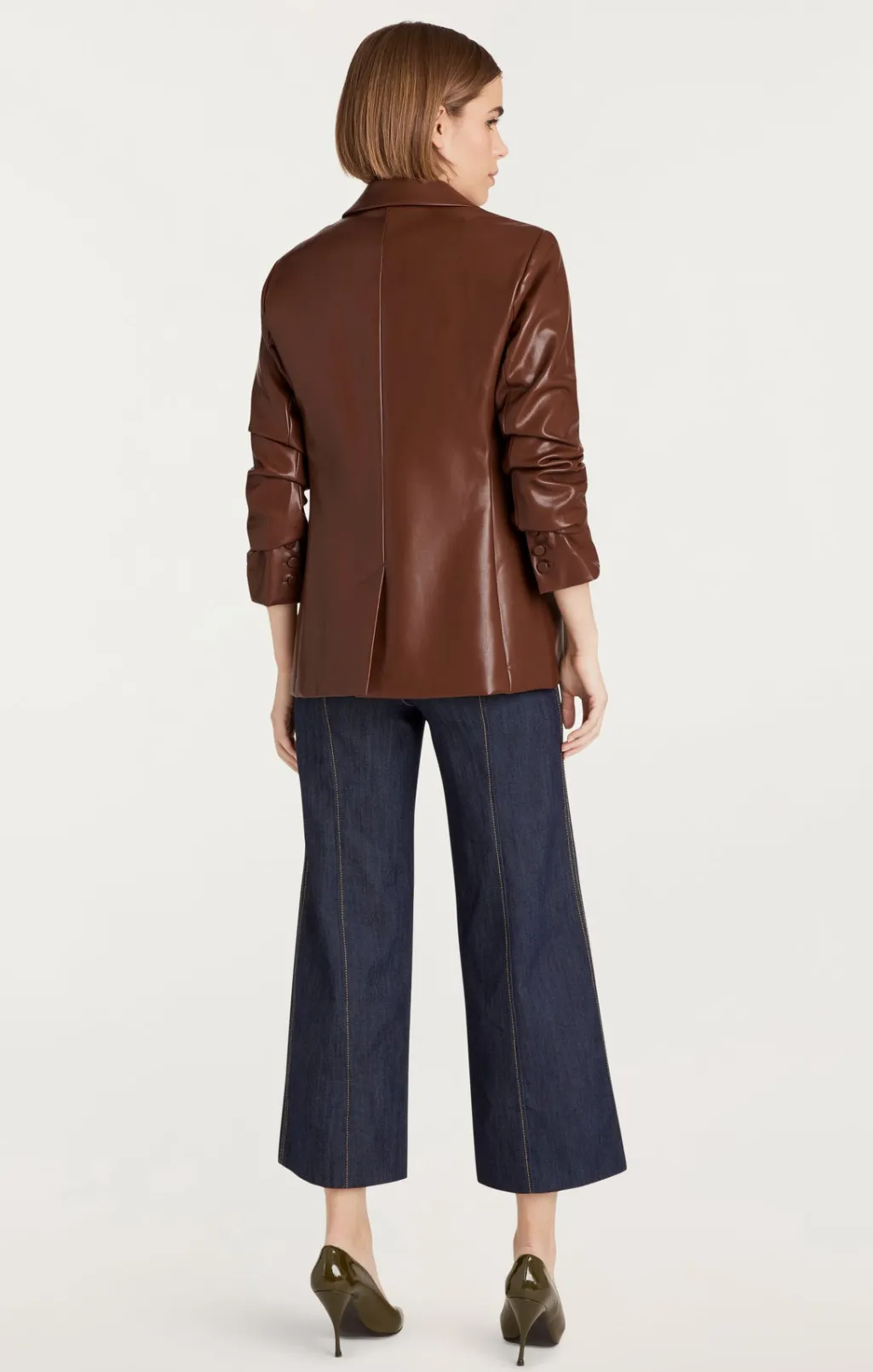 Cinq à Sept Vegan Leather Kylie Blazer Espresso Best