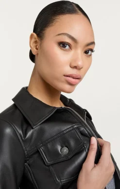 Cinq à Sept Vegan Leather Marilee Jacket Black Online