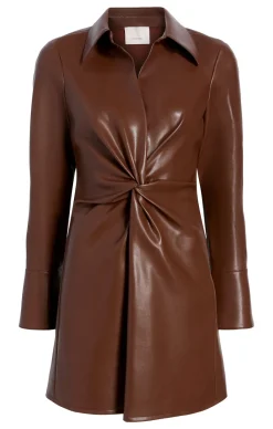 Cinq à Sept Vegan Leather Mckenna Dress Espresso Sale