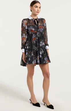 Cinq à Sept Vianne Dress ObsidianMulti Hot