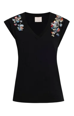 Cinq à Sept V-Neck Bella Tee SequinFlowerBlackMulti Online