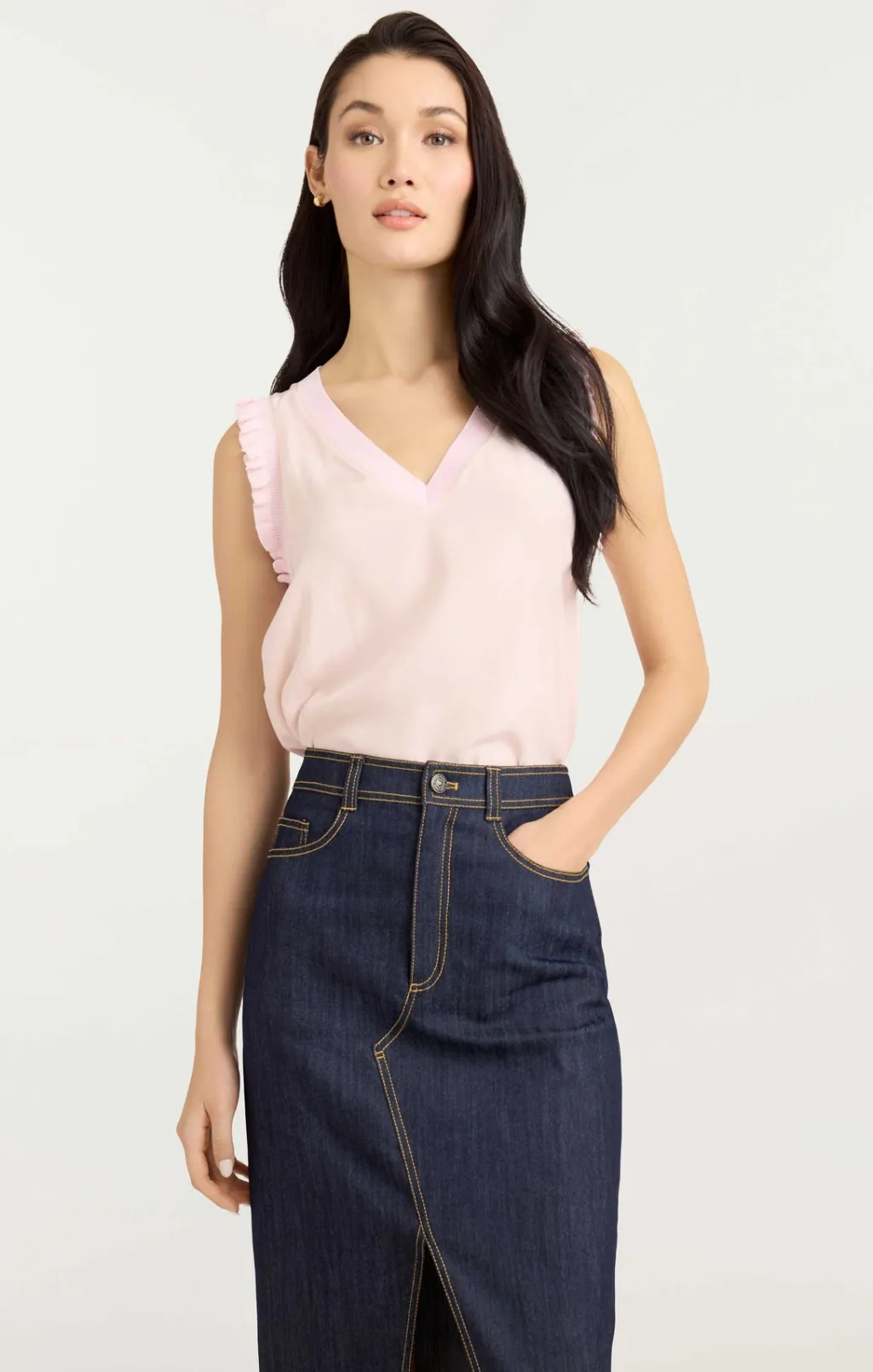 Cinq à Sept V-neck Lenore Top IcyPink Hot