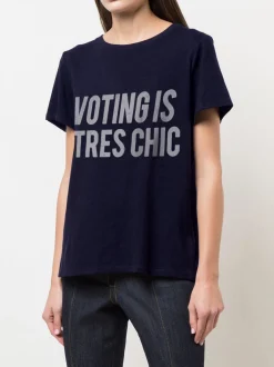 Cinq à Sept Voting Is Tres Chic Tee Navy/White Best