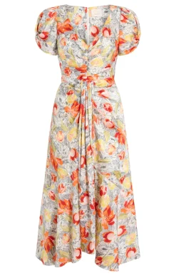 Cinq à Sept Walker Dress LineworkFloralIvoryMulti