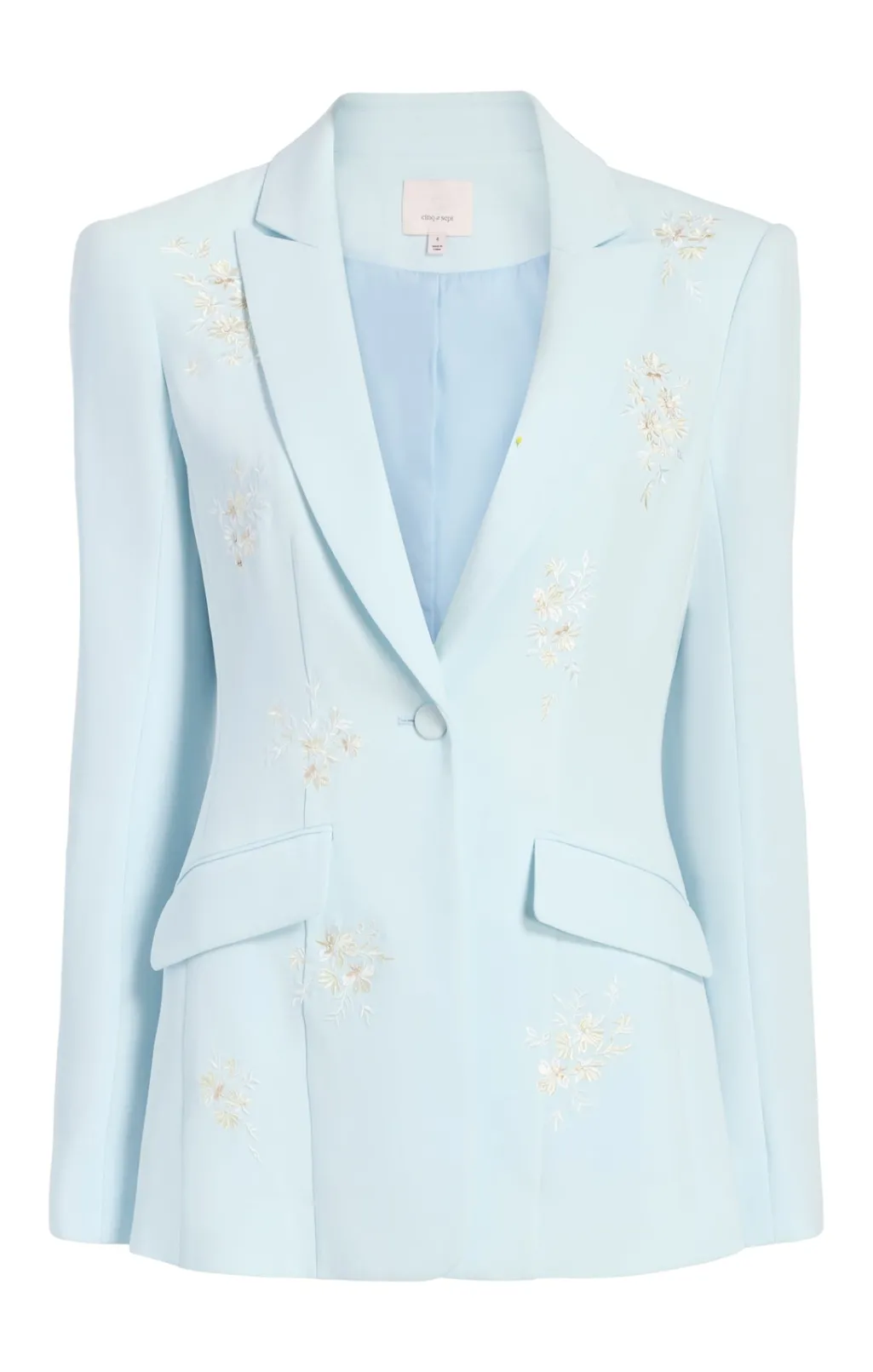 Cinq à Sept Wildflower Bouquet Embellished Cheyenne Blazer GlacialBlueMulti Best