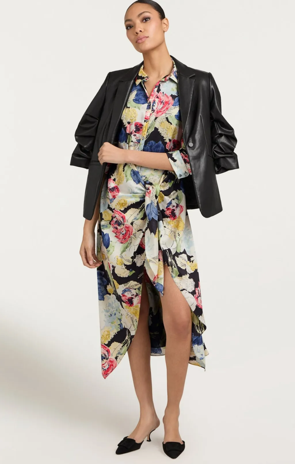 Cinq à Sept Wildwood Flower Jacey Dress BlackMulti New