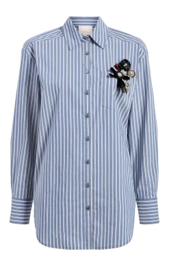 Cinq à Sept Wren Shirt SabrinaStripeAstroBlueMulti Discount