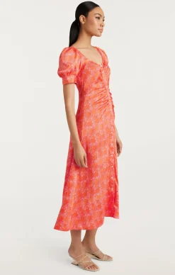 Cinq à Sept Ximena Dress PaleFlamingo/Orange Outlet